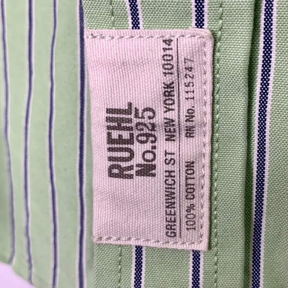 Ruehl no. 925 Button Down Green men’s shirt XL - Picture 2 of 6